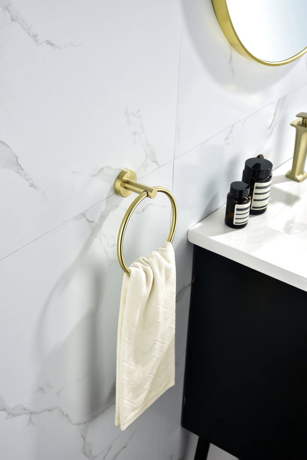 Halden 6 Piece Bath Hardware Set, Brushed Gold