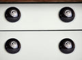 Onyx Ceramic Cabinet Knobs, Black & Silver Center (Set of 12)