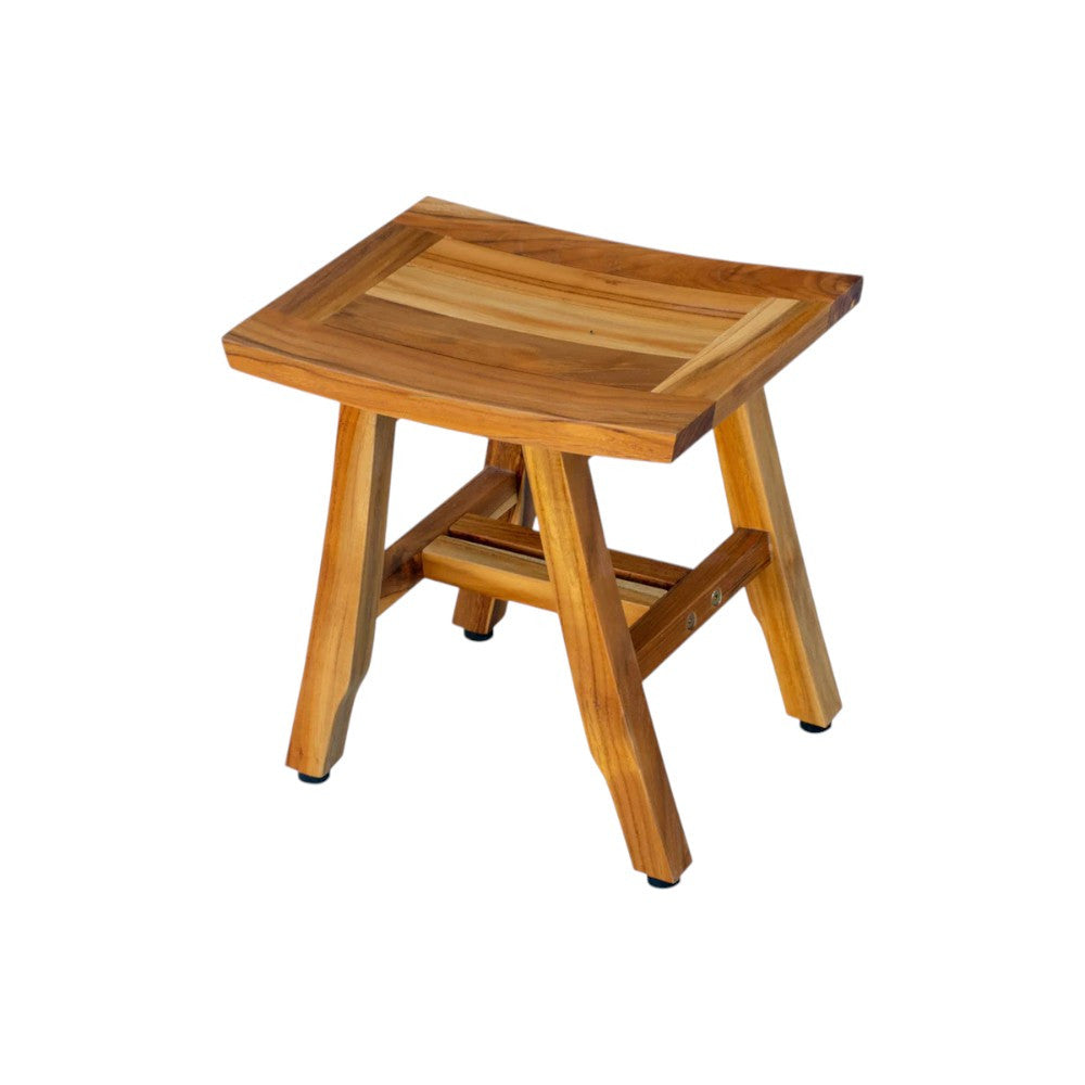 Curve 14" Teak Shower Stool