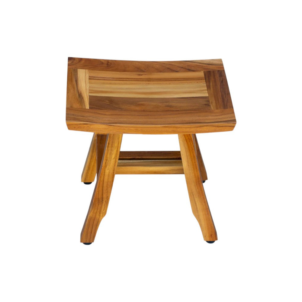 Curve 14" Teak Shower Stool
