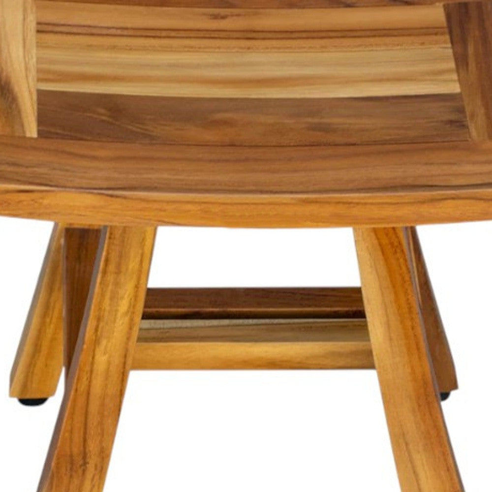 Curve 14" Teak Shower Stool