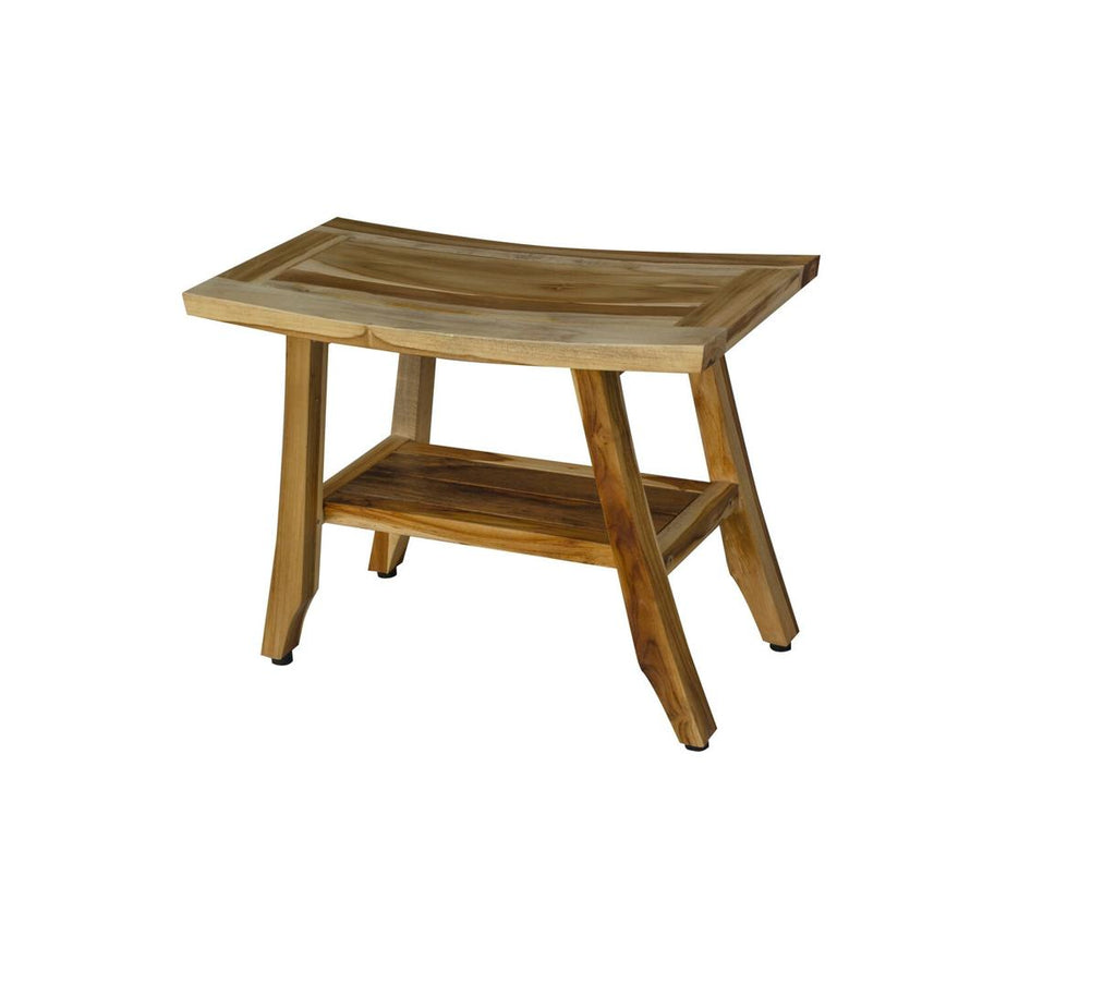 Classic 24" Teak Shower Bench with Shelf