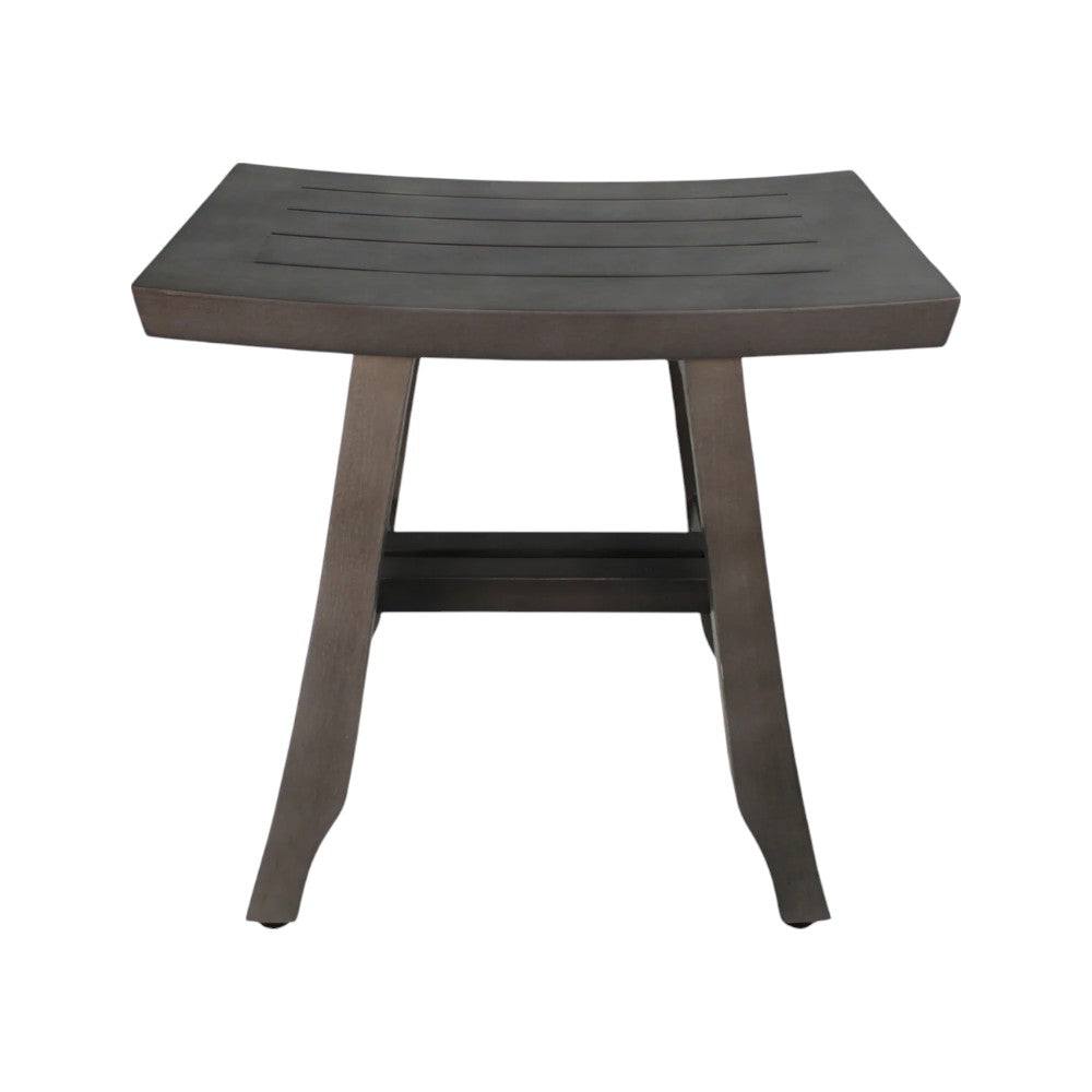 Classic 18" Teak Shower Bench, Antiqued Gray