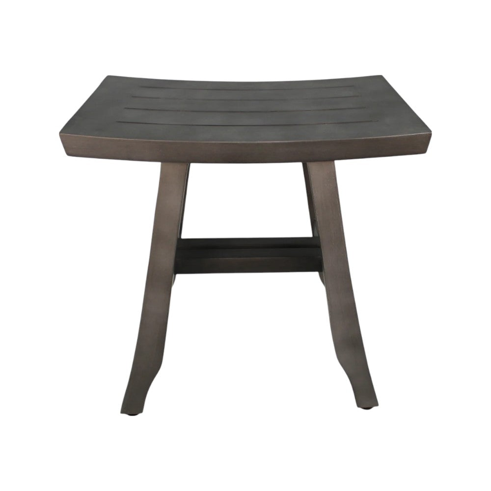Classic 18" Teak Shower Bench, Antiqued Gray