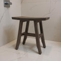 Classic 18" Teak Shower Bench, Antiqued Gray