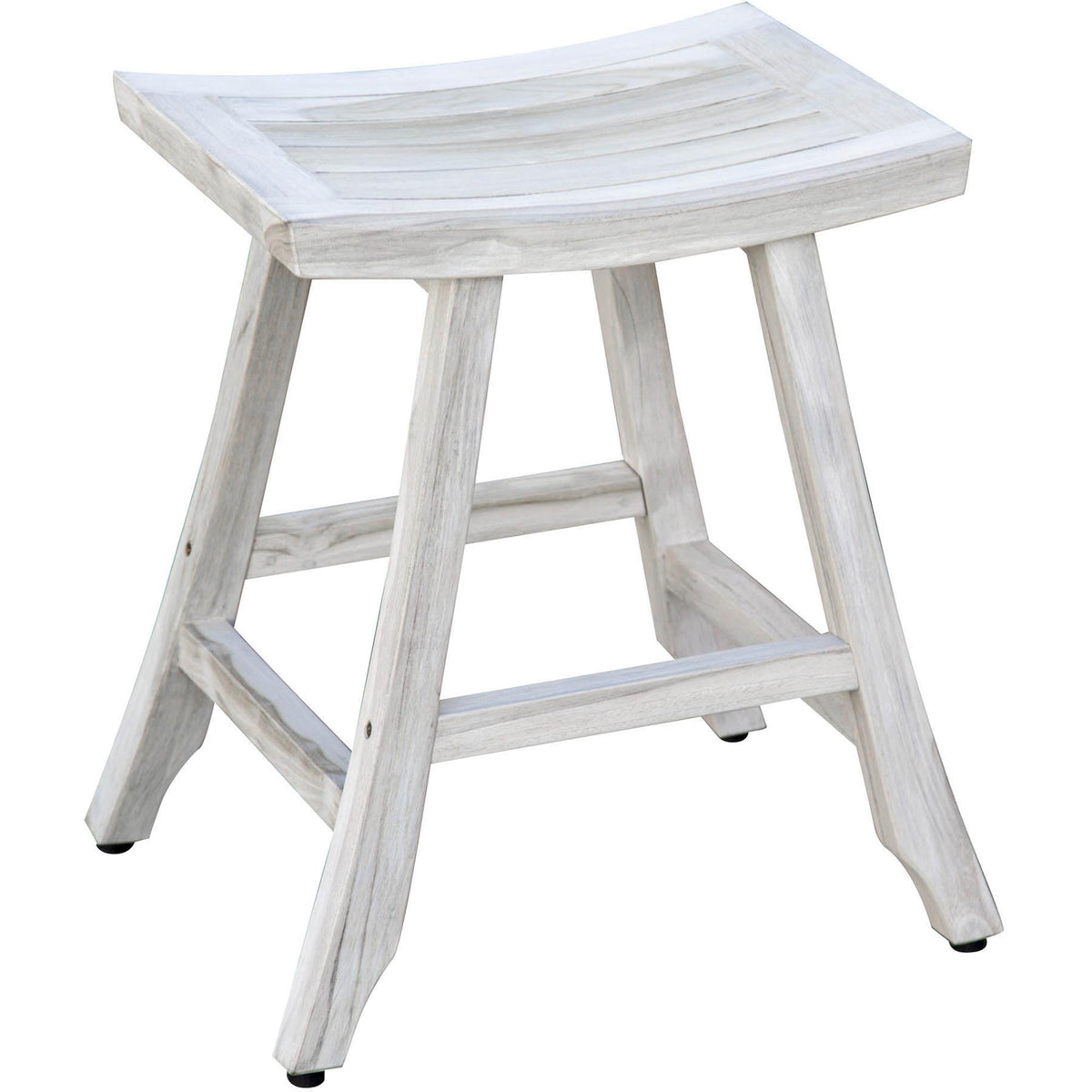 Coastal 24" White Teak Shower Bench