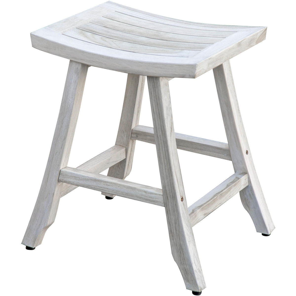 Coastal 24" White Teak Shower Bench