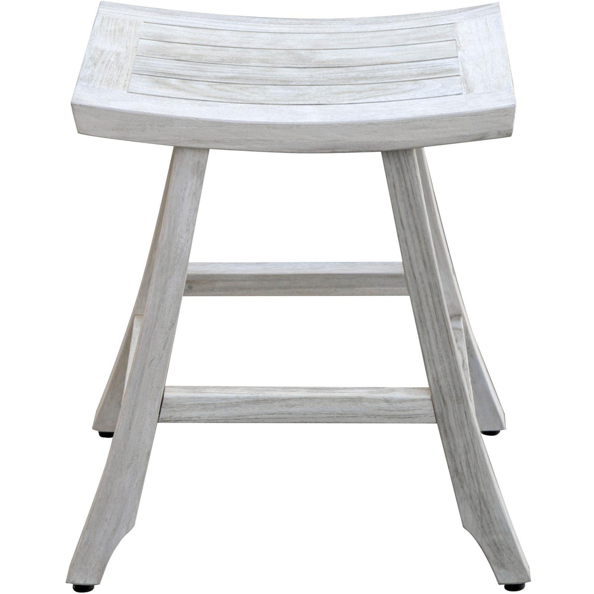 Coastal 24" White Teak Shower Bench