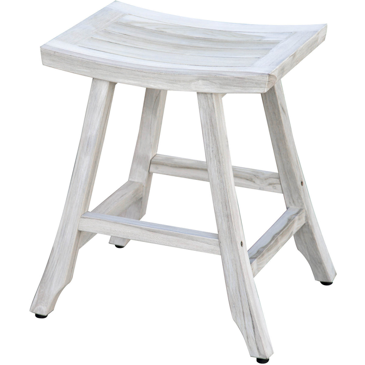 Coastal 24" White Teak Shower Bench