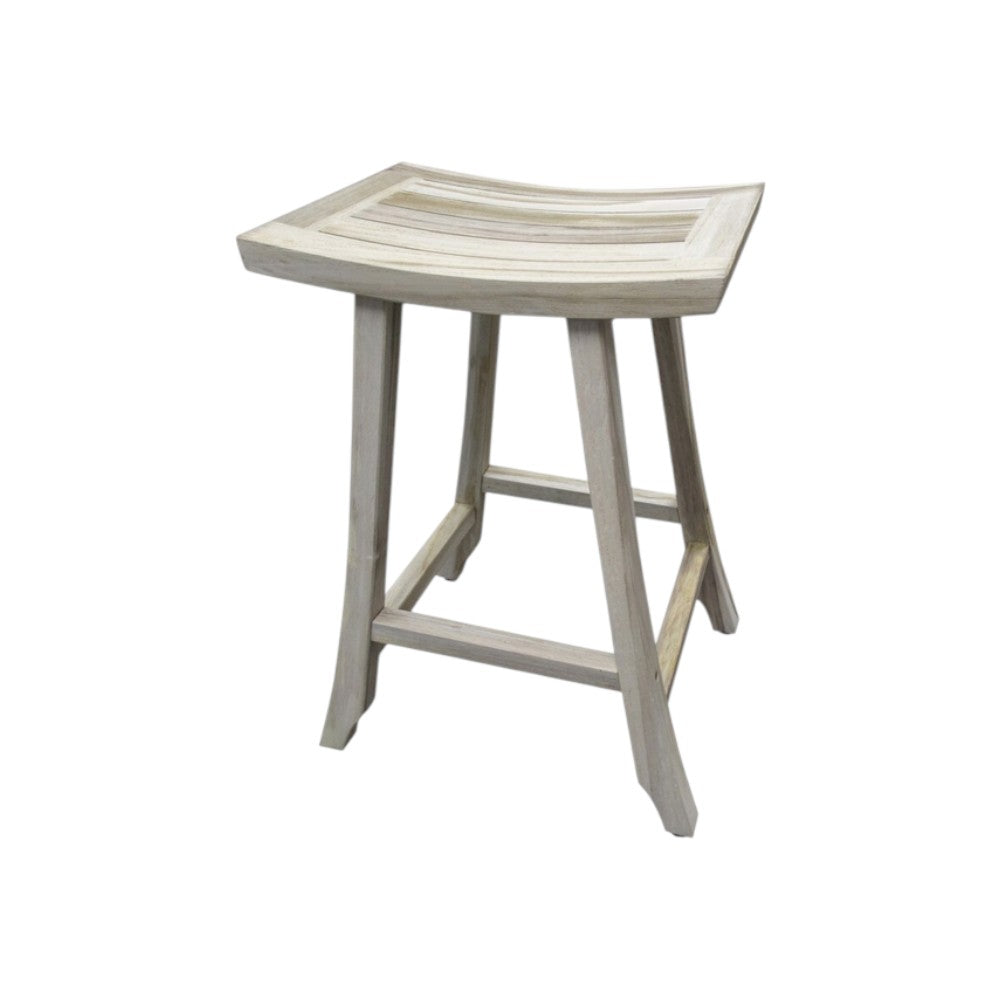 Coastal 30" Light Gray Teak Shower Bench