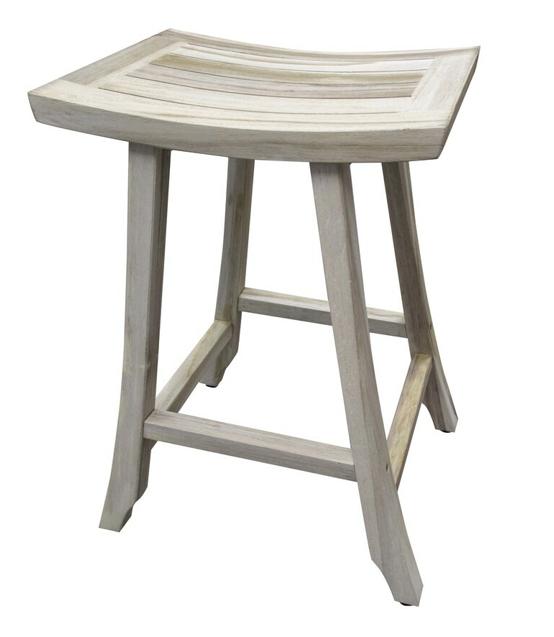 Coastal 30" Light Gray Teak Shower Bench