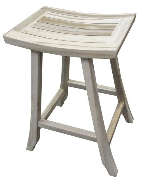 Coastal 30" Light Gray Teak Shower Bench