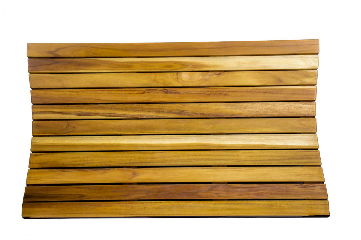 Teak Slat 31" Non-Slip Bath Mat