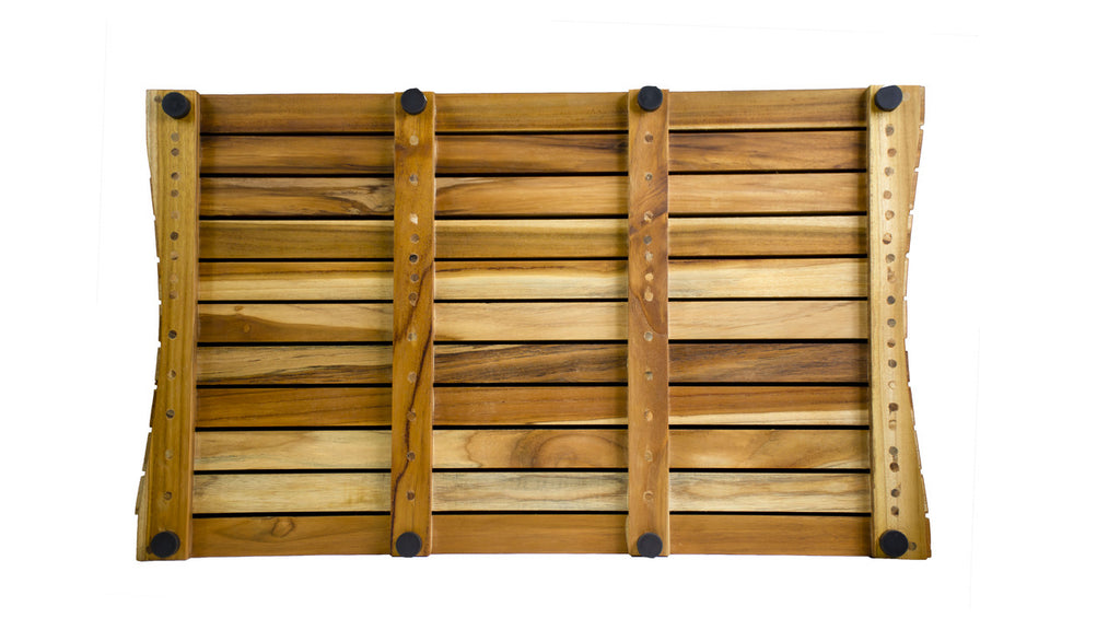 Teak Slat 31" Non-Slip Bath Mat