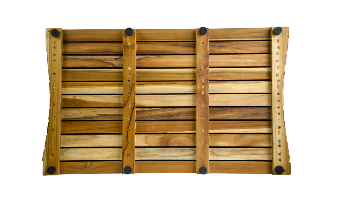 Teak Slat 31" Non-Slip Bath Mat