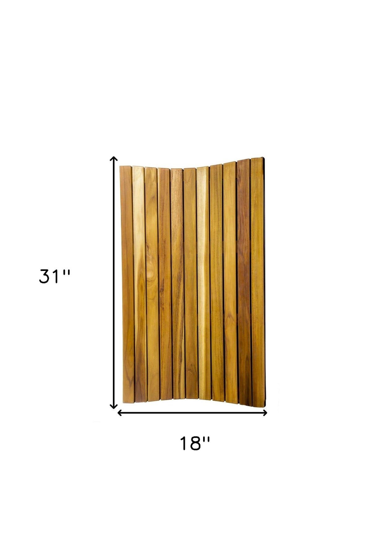 Teak Slat 31" Non-Slip Bath Mat