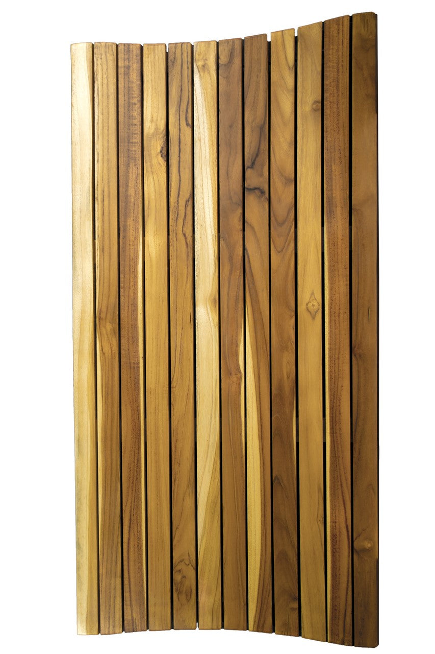 Teak Slat 40" Non-Slip Bath Mat