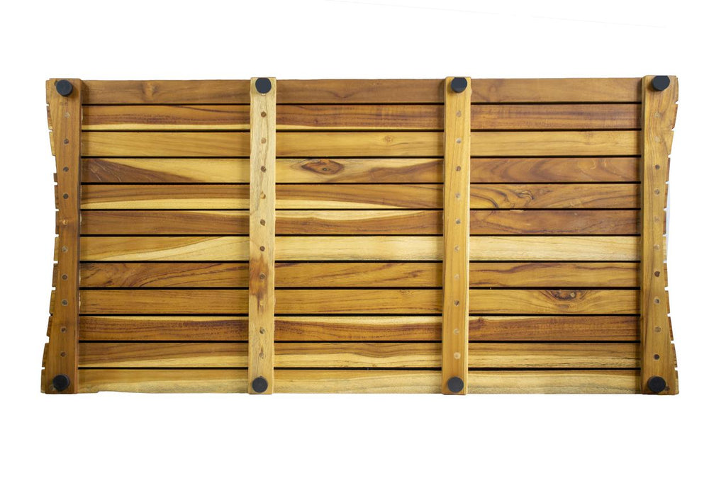 Teak Slat 40" Non-Slip Bath Mat