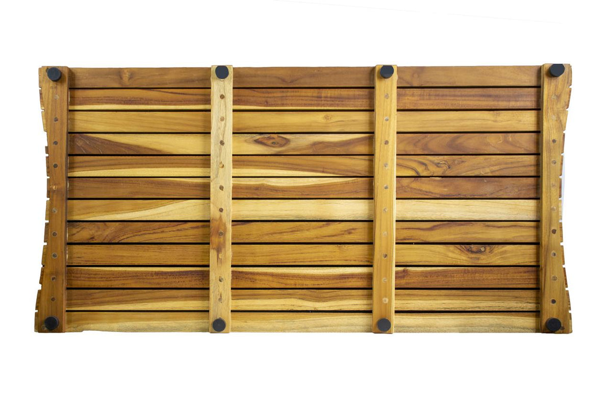 Teak Slat 40" Non-Slip Bath Mat
