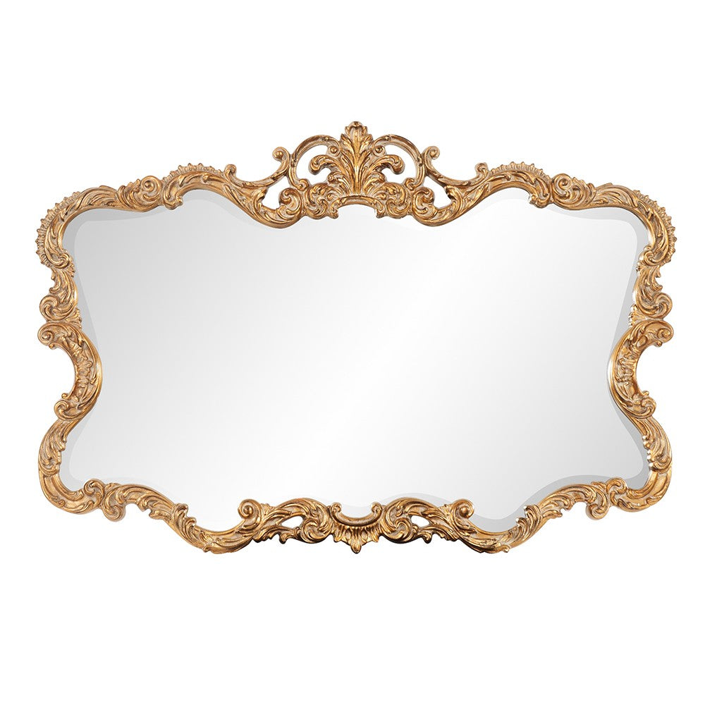 Baroque 27" Scroll Mirror, Gold
