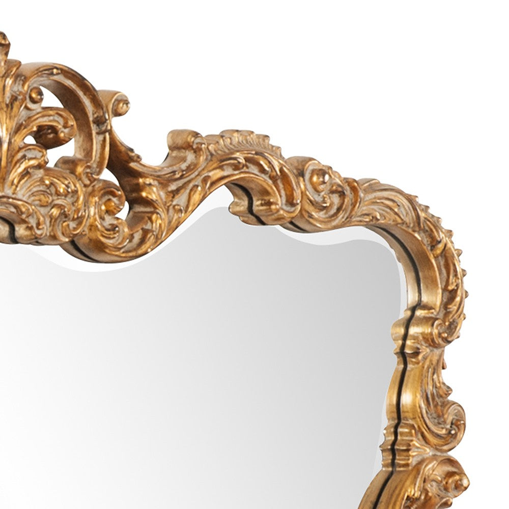 Baroque 27" Scroll Mirror, Gold