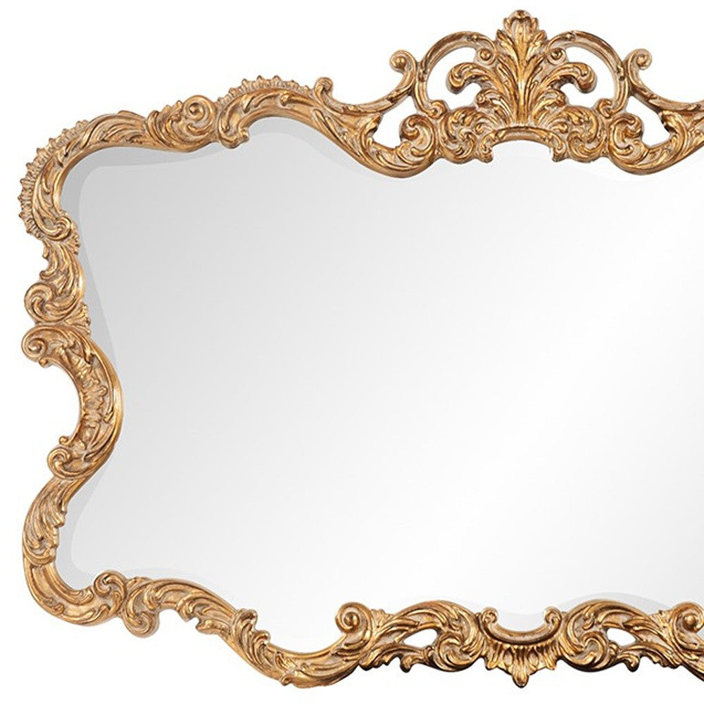 Baroque 27" Scroll Mirror, Gold