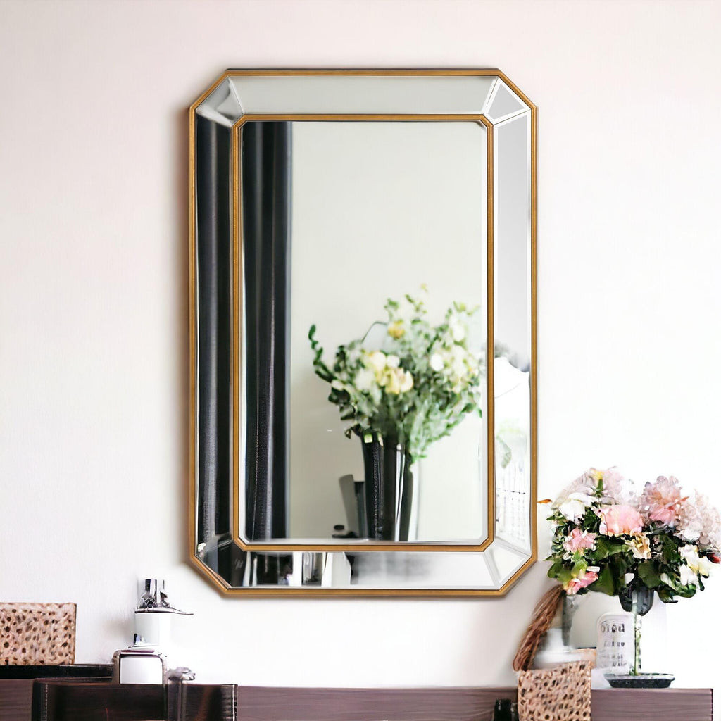 Octavia Gold Leaf Mirror