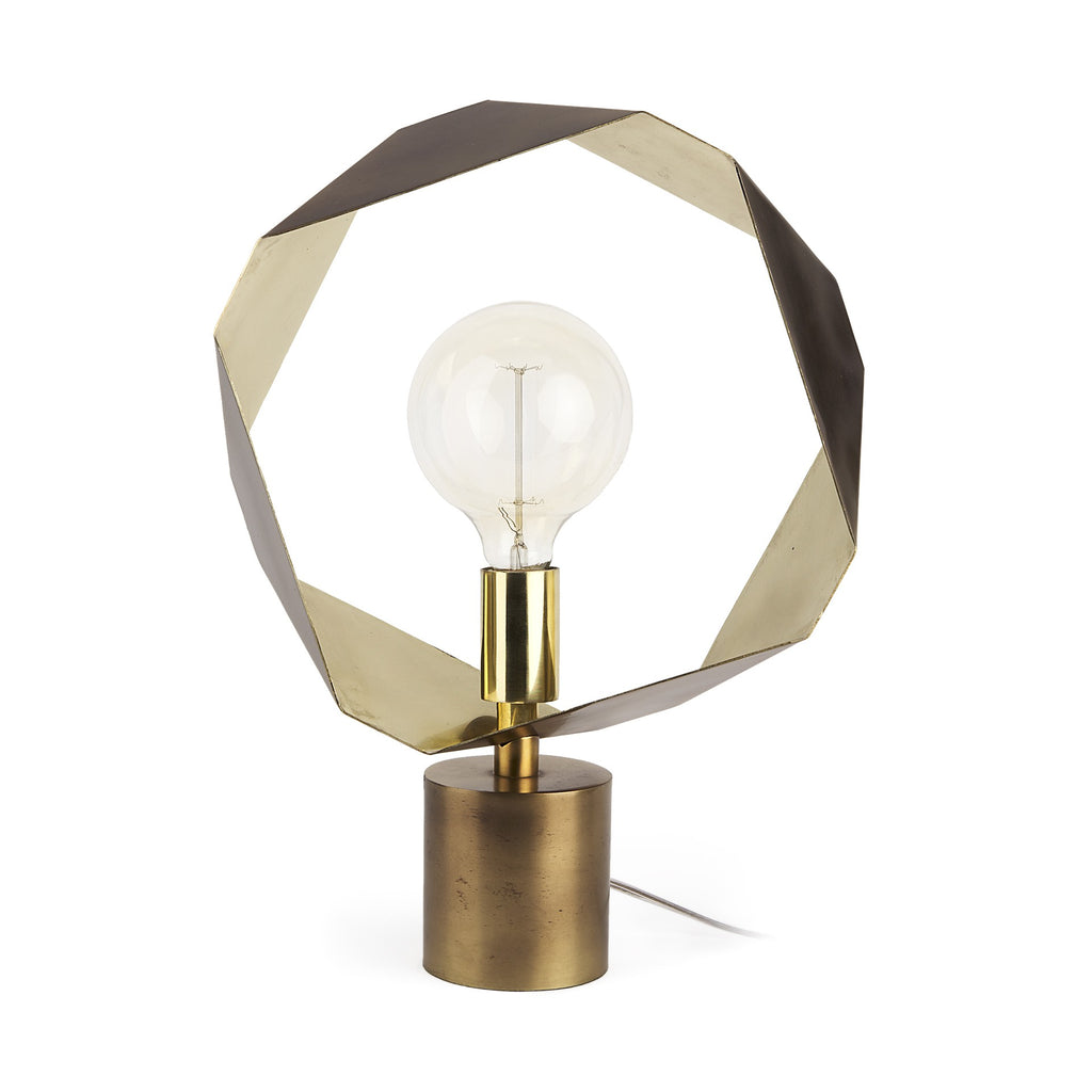 Halo Geometric Table Lamp, Gold