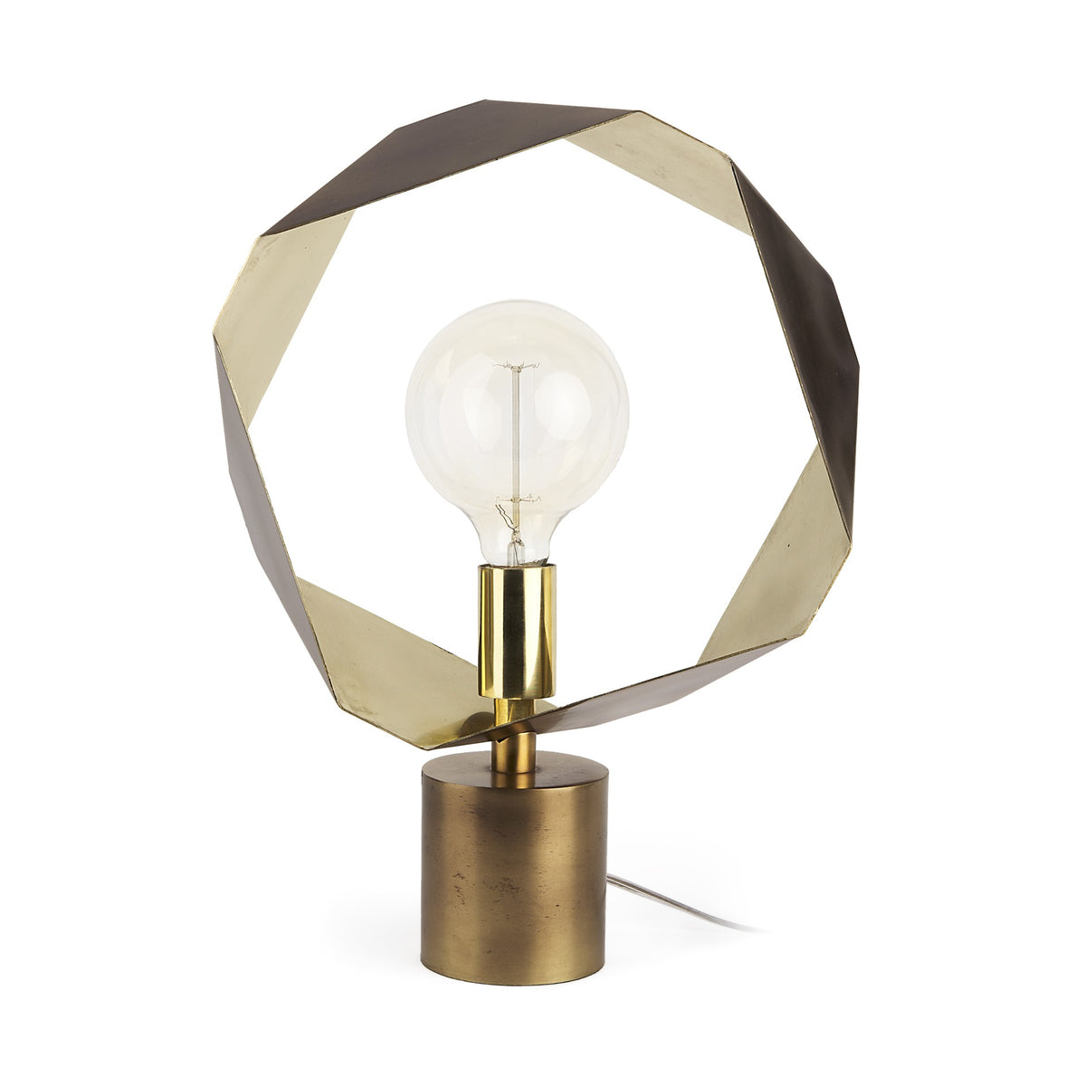 Halo Geometric Table Lamp, Gold