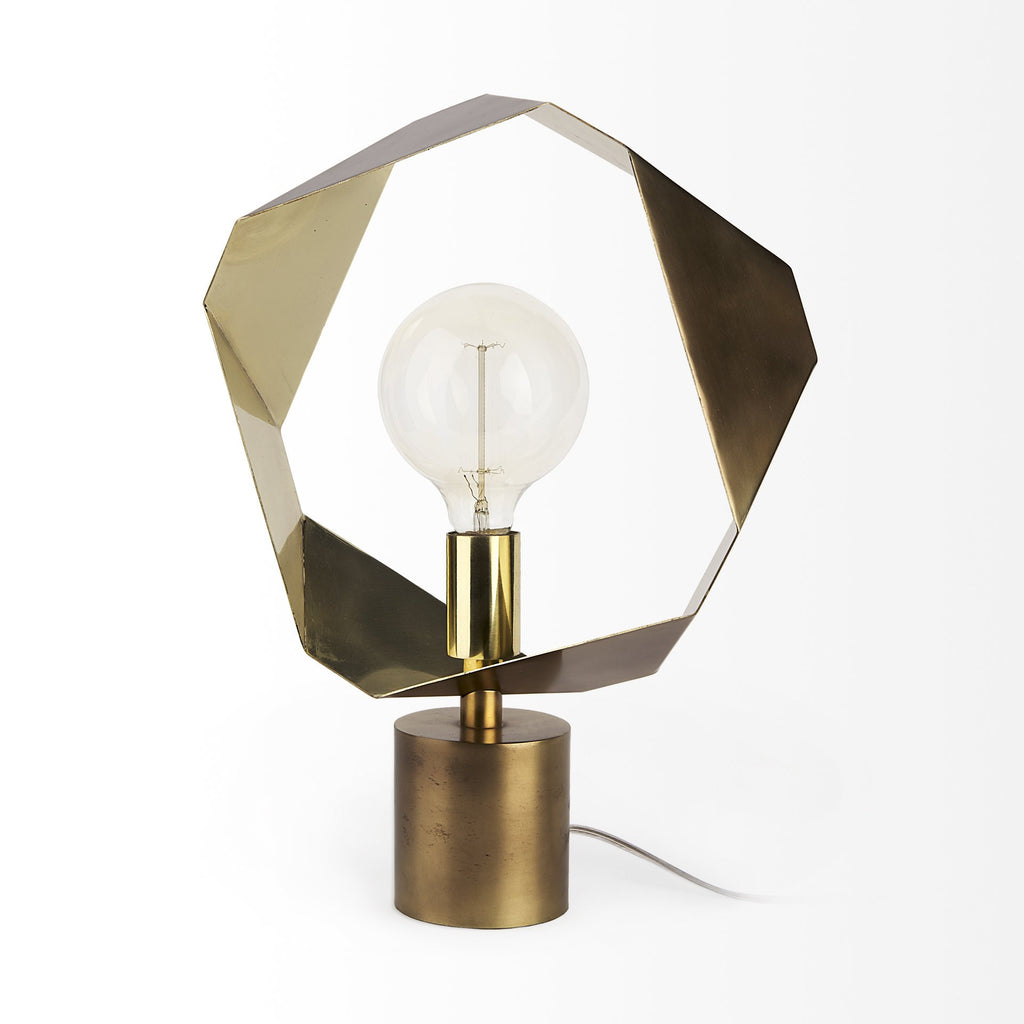 Halo Geometric Table Lamp, Gold