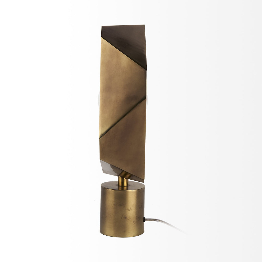 Halo Geometric Table Lamp, Gold