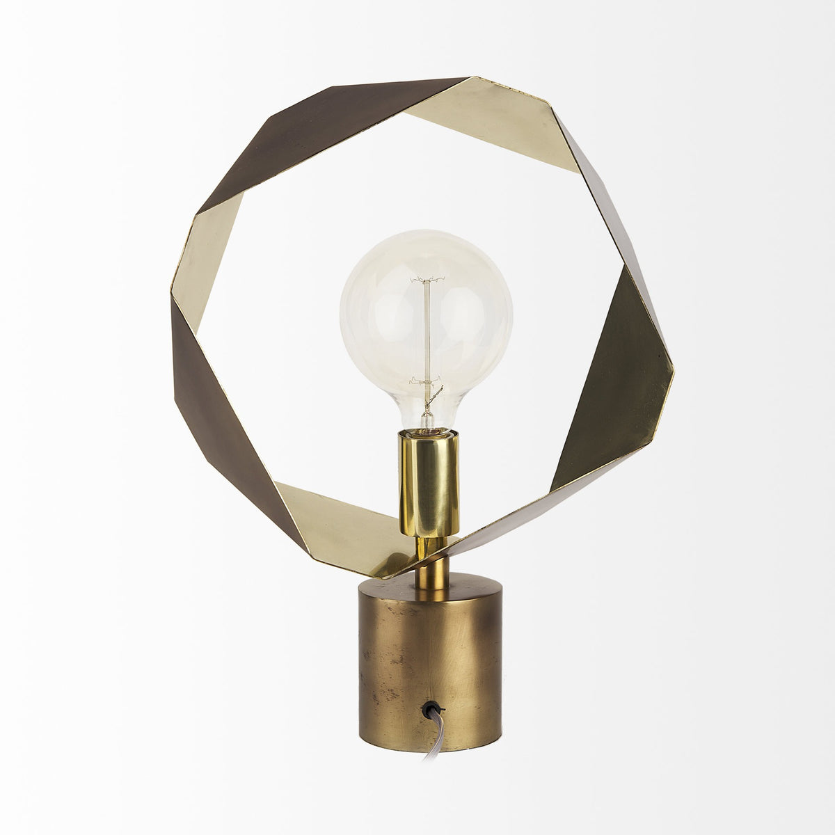 Halo Geometric Table Lamp, Gold
