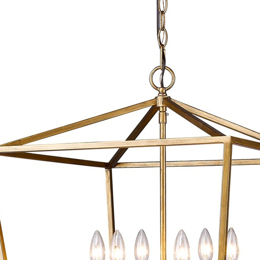Kennedy 6-Light Foyer Pendant, Antique Gold & Crystal