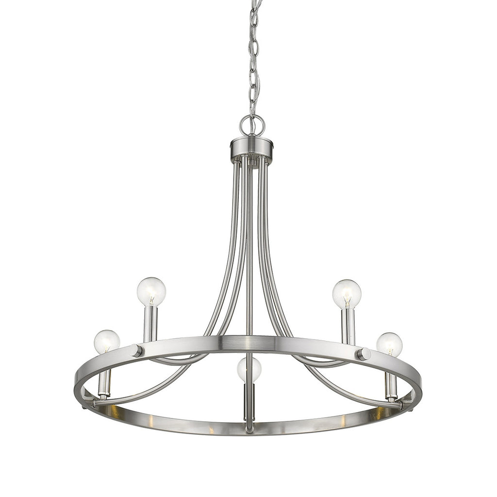 Clara 5-Light Candle Chandelier, Silver