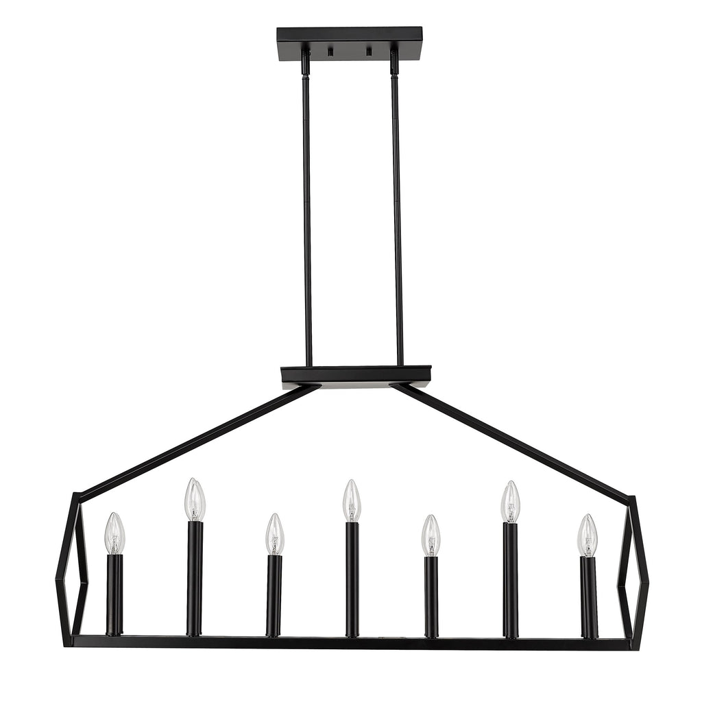 Luca 14-Light Island Pendant, Matte Black