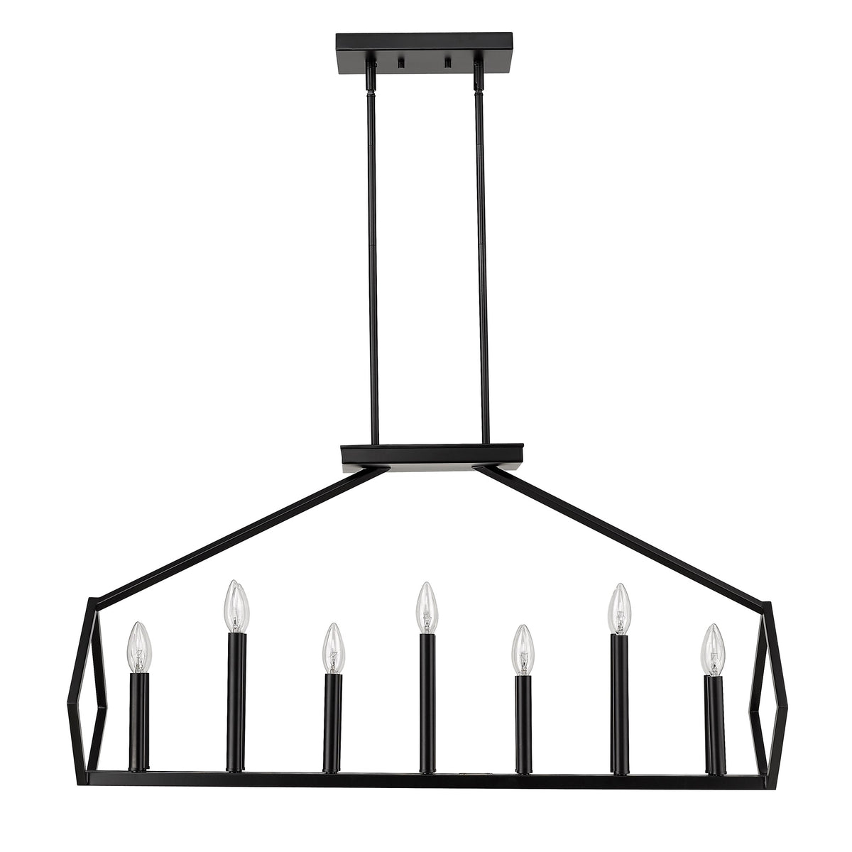 Luca 14-Light Island Pendant, Matte Black