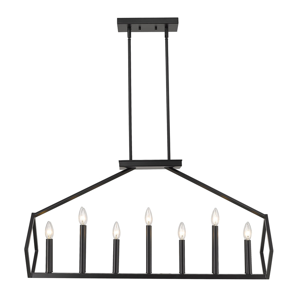 Luca 14-Light Island Pendant, Matte Black