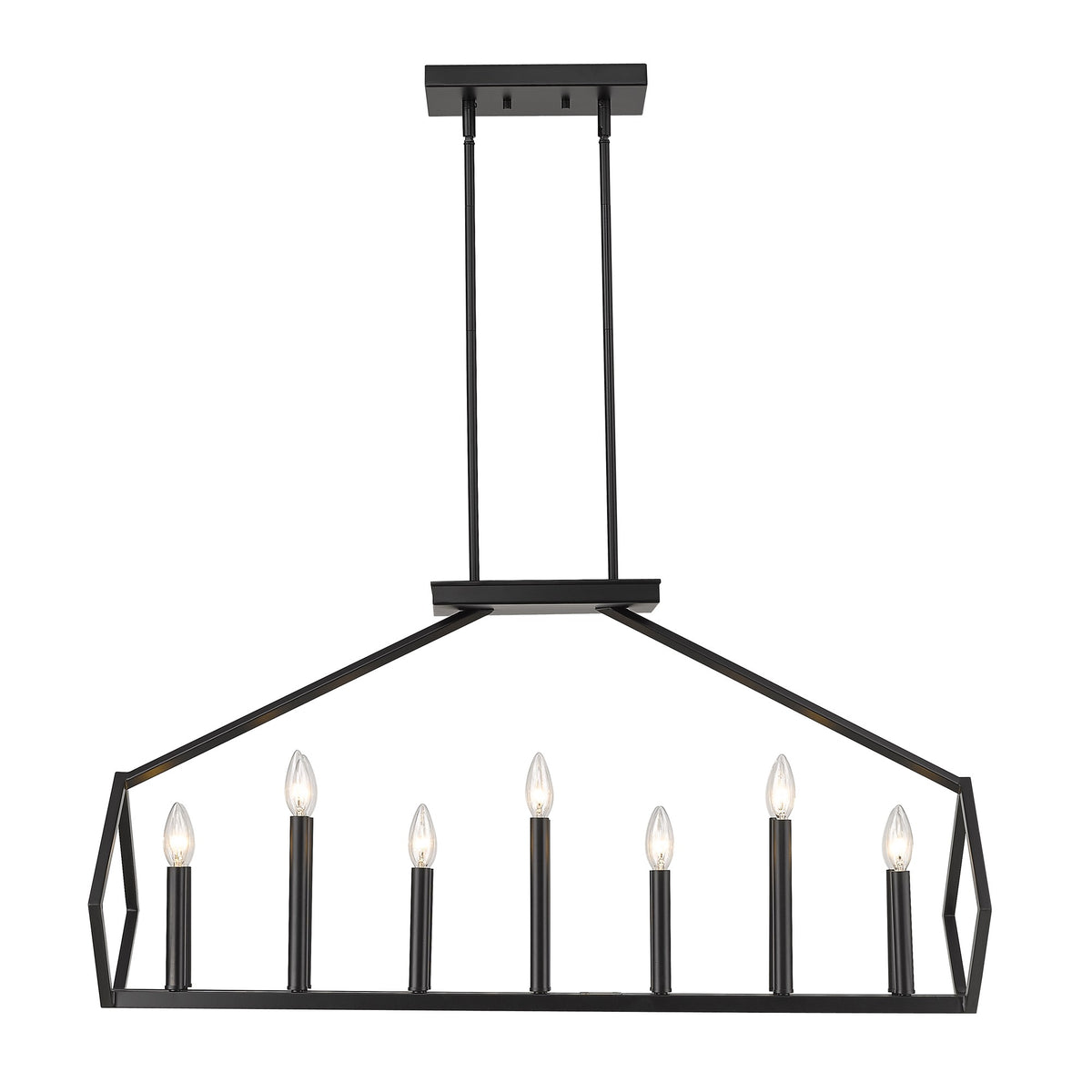 Luca 14-Light Island Pendant, Matte Black