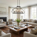 Luca 14-Light Island Pendant, Matte Black