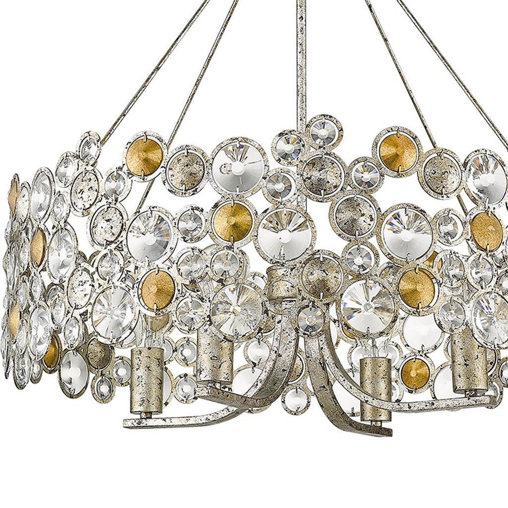 Belmont 4-Light Crystal Drum Chandelier, Silver