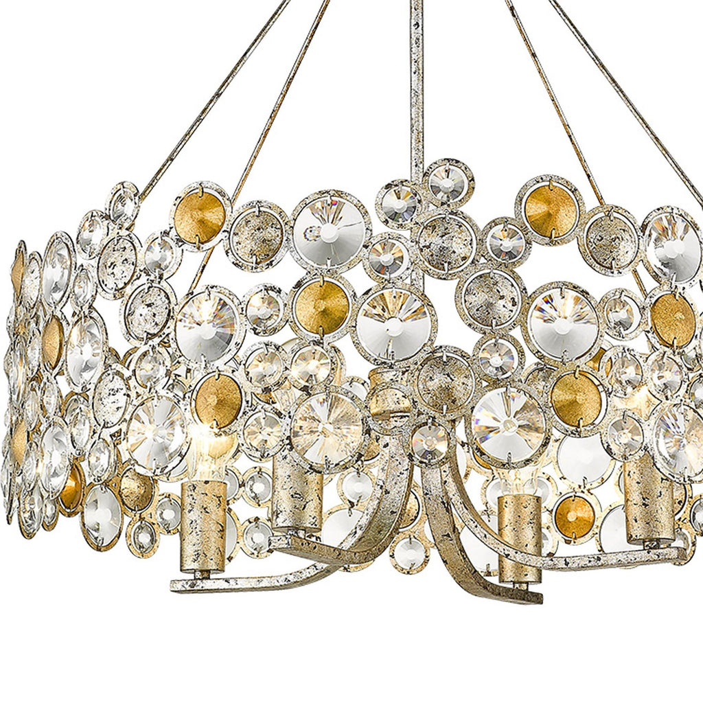 Belmont 4-Light Crystal Drum Chandelier, Silver