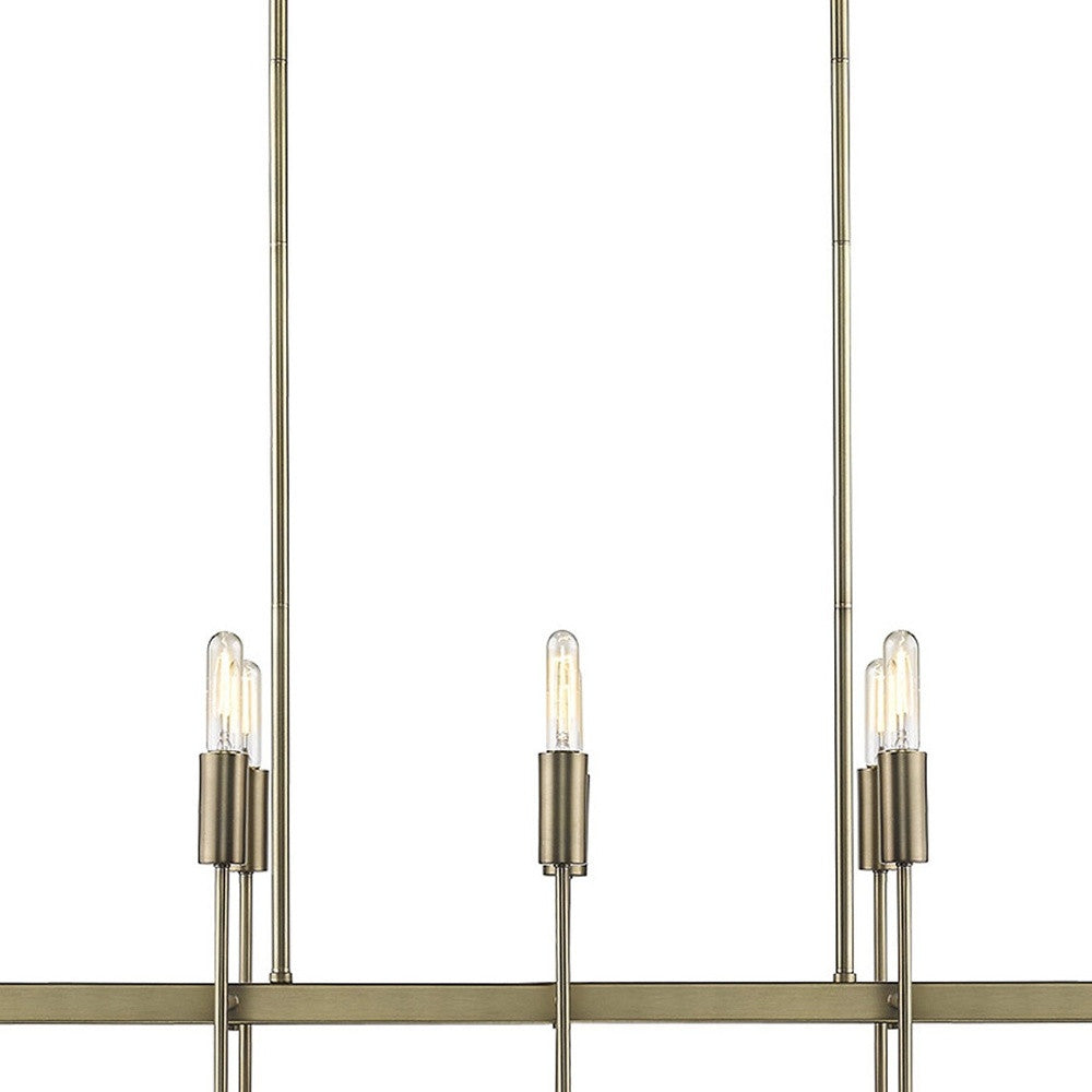 Perret 20-Light Island Chandelier, Aged Brass