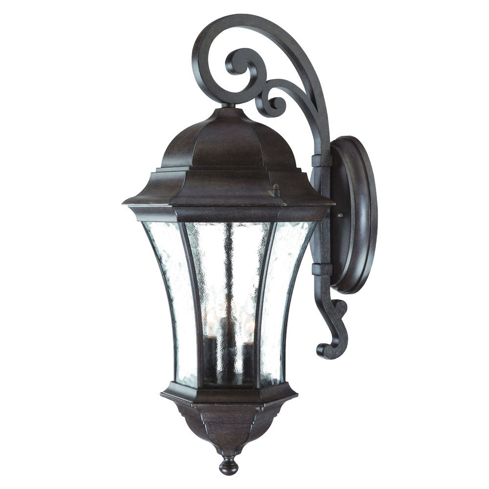 Waverly 3-Light Outdoor Wall Lantern, Black