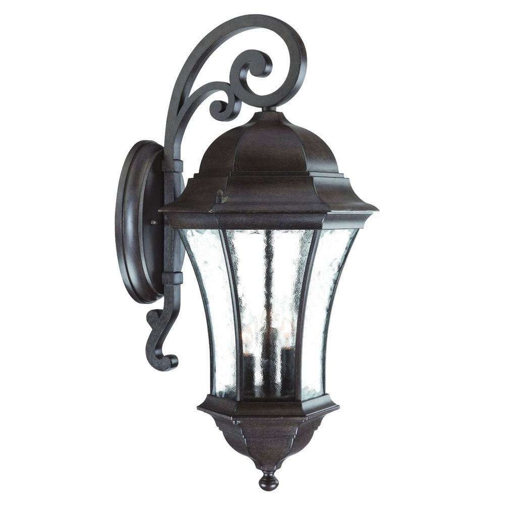 Waverly 3-Light Outdoor Wall Lantern, Black
