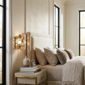 Vitozzi Crystal Sconce, Antique Silver Leaf