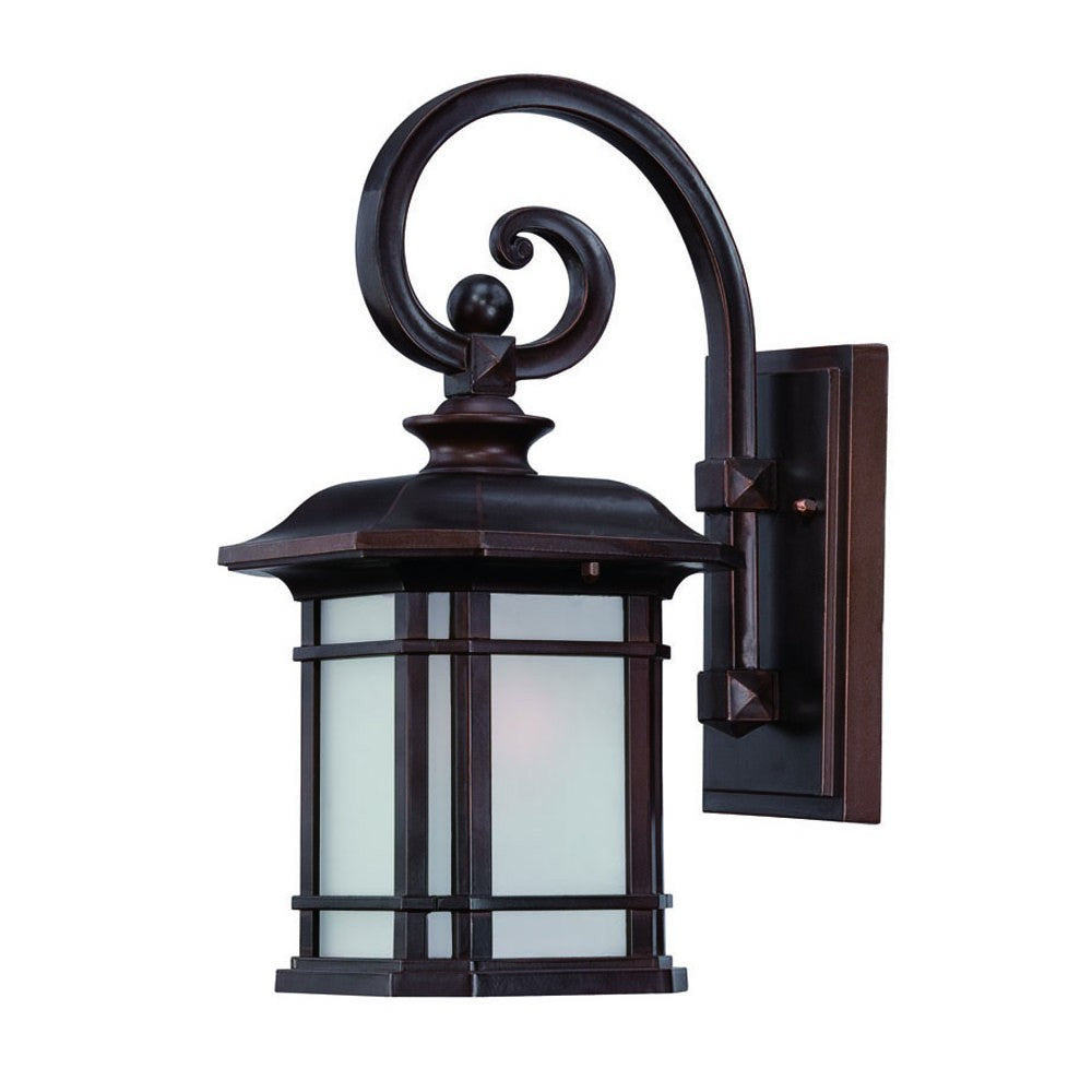 Linen Glass Outdoor Wall Lantern, Antique Bronze