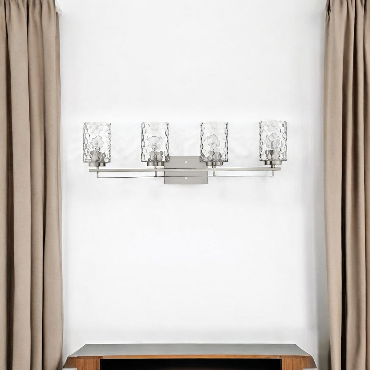 Livvy 4-Light Vanity Light, Satin Nickel