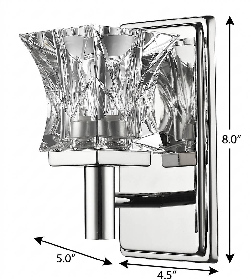 Arabella Crystal Sconce, Polished Nickel