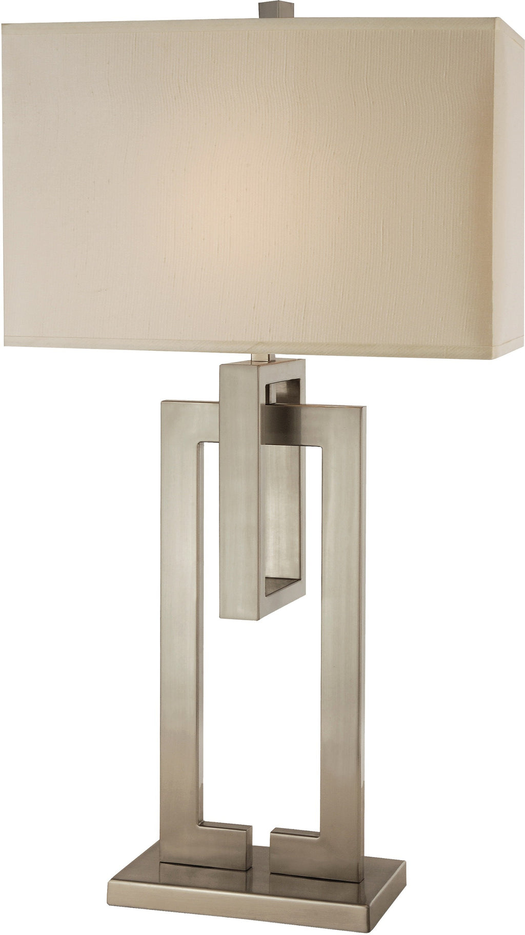 Meridian 36" Geometric Table Lamp, Nickel