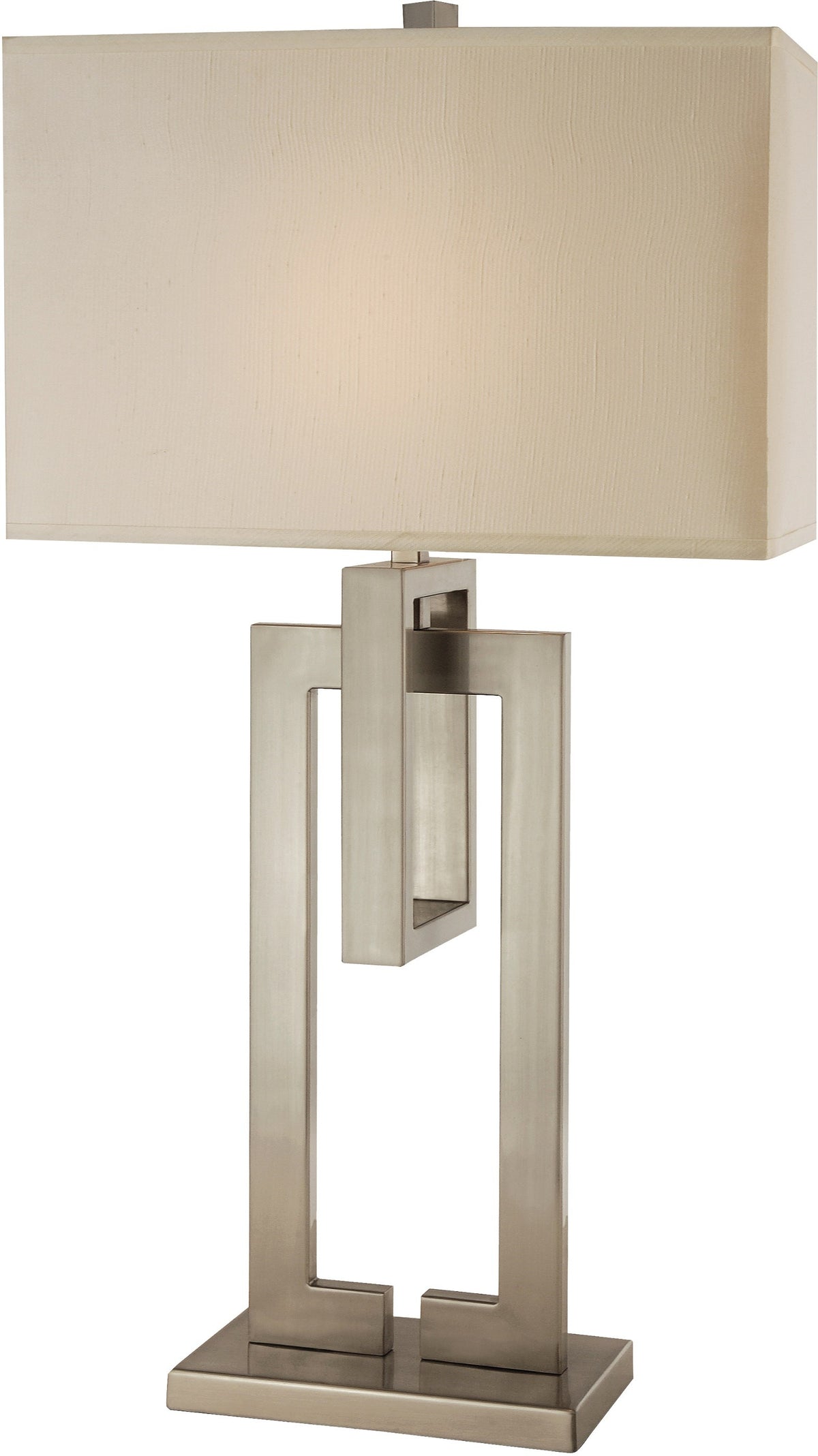 Meridian 36" Geometric Table Lamp, Nickel